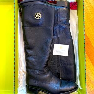 Black Tory Burch Junction Riding Boots